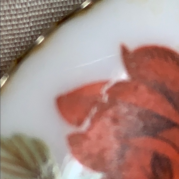 -Nice vintage porcelain red flower 🌺 brooch - Picture 11 of 12